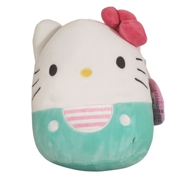 Hello Kitty Squishmallows Plush Toy Soft Cuddly 8" White Pink Aqua Ages 0+ - Picture 1 of 7